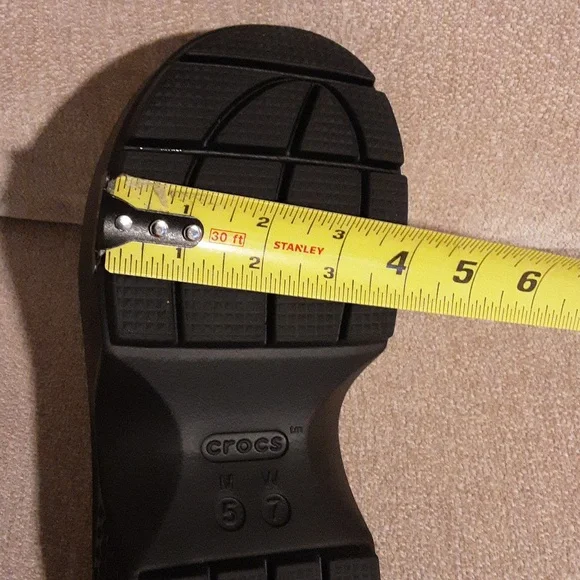 CROCS Black and Bone  Women's Mules Size W 7. - Picture 9 of 12